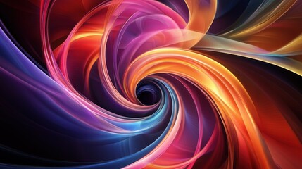 Obraz premium Abstract Swirling Colorful Lines Forming a Vortex