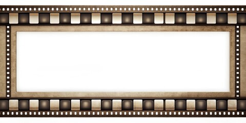 Obraz premium Close up of a 35mm film trailer leader frame with copy space, 35mm film, trailer, leader, frame, close up, film reel, blank
