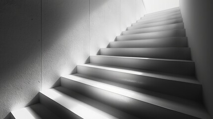 Fototapeta premium Modern Concrete Staircase with Natural Light