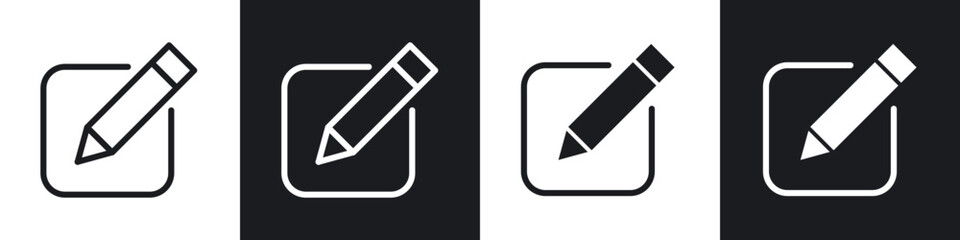 Edit text line icon vector illustration set.