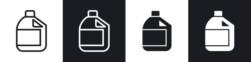 Liquid detergent line icon vector illustration set.