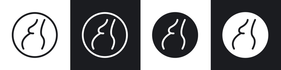 Pregnancy line icon vector illustration set.