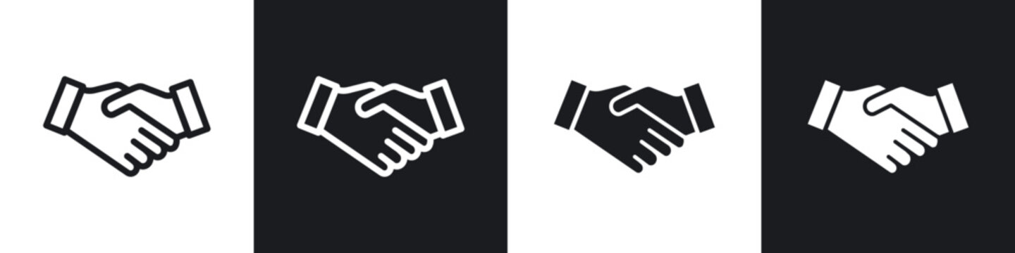 recommend clip art: Deal line icon vector illustration set.