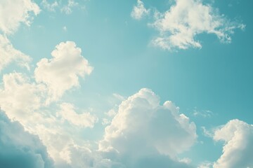 A serene and soft cloudy sky background with gentle clouds, ideal for calm and peaceful product displays and presentations