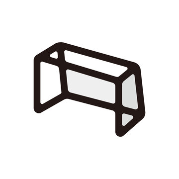 recommend clip art: Soccer goal outline icon for graphic design, apps and websites