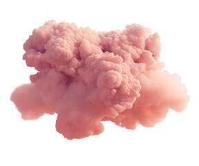 Abstract Pink Cloud Formation Against a Pastel Background