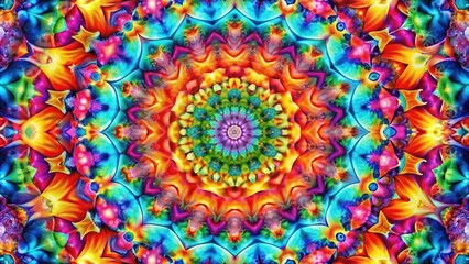 Colorful kaleidoscope pattern with a symphony of vibrant shapes and colors, kaleidoscope, pattern, colorful, vibrant