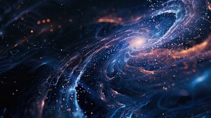 Cosmic Dance: Abstract Nebula of Light and Color