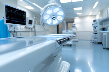 Photograph of a Modern and Technologically Advanced Medical Examination Room