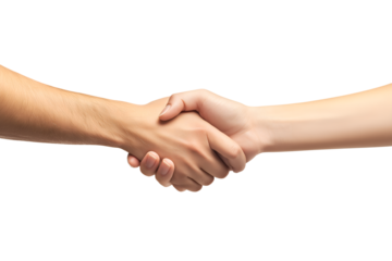 Hands greeting each other isolated
