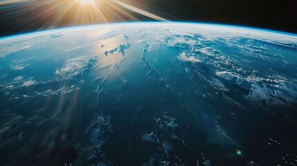 Fototapeta premium Earth from Space: A Celestial View