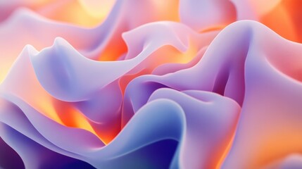 Fototapeta premium Abstract Wavy Surface with Gradient Colors