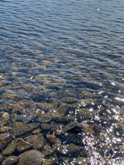 water and stones
