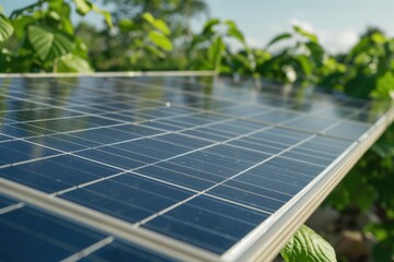 Fototapeta premium solar panel technology in natural environment