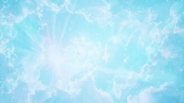太陽 日差し 雲海 パーティクルBG190_04