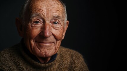 Fototapeta premium Cheerful Elderly Man Radiating Positive Energy and Wisdom