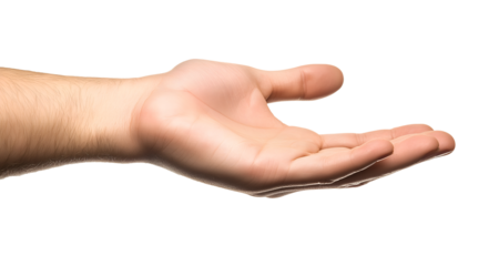 Outstretched hand gesture