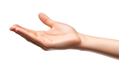 Outstretched hand gesture