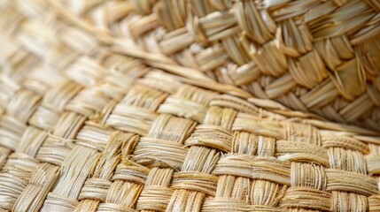Obraz premium Woven Straw Hat Texture