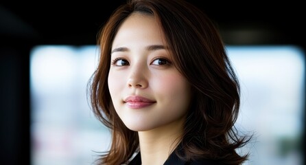 Thoughtful young asian woman