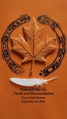 Phone background for National Day for Truth and Reconciliation in Canada on September 30, Every child matters 