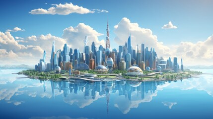Fototapeta premium World Urban Planning Day, November 8, Generative AI