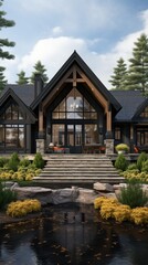 Modern farmhouse-style house  