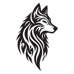 Obraz premium Wolf vector Lone Wolf vector Tribal Wolf vector
