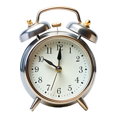 Realistic 3D alarm watch isolate on transparent background