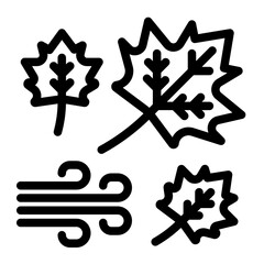 Falling leaves icon