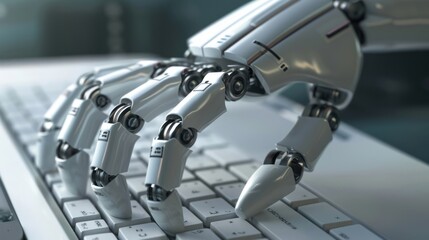 Robotic Hand Typing on Keyboard