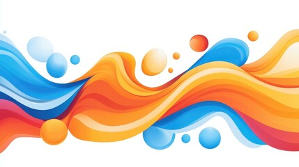 Experience modern design with smooth wave lines and vibrant textures in this abstract header layout illustration.