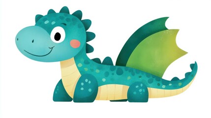 Naklejka premium A playful childs drawing featuring a mythical creature, brought to life with fun textures and vibrant colors on a clear backdrop.