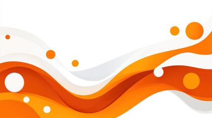 Discover a vibrant abstract design with smooth orange and white waves. Perfect for corporate backgrounds and banners.