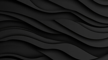Fototapeta premium A sleek, modern abstract design featuring fluid black lines creates a captivating wavy atmosphere.