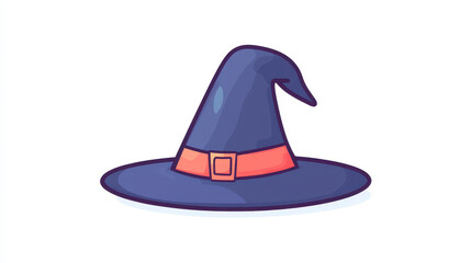 Get in the Halloween spirit with this fun cartoonstyle witchs hat illustration on a crisp, white background. Perfect for decor