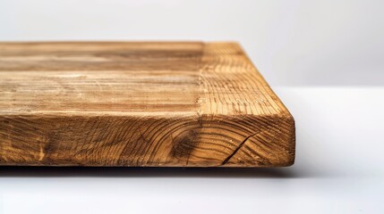 Wooden table top isolated on white background for displaying or presenting products
