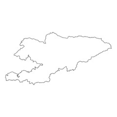 kyrgyzstan map icon illustration design