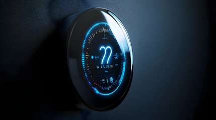 Digital Thermostat Display Illustration