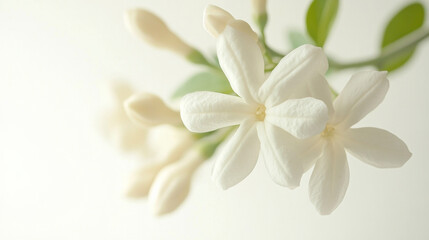 A white flower with a green stem