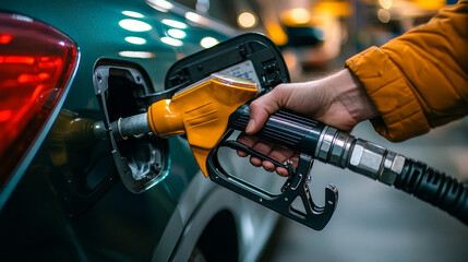 A person is filling up their car with gas