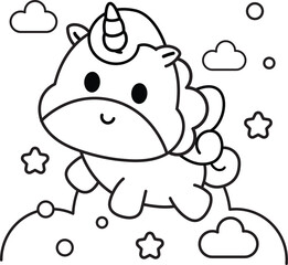 UNICORN COLORING PAGES