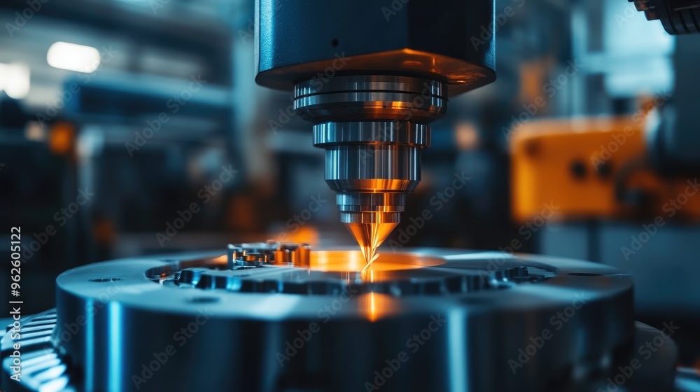 Poster computer-controlled cnc milling machine in operation, expertly shaping material with fine precision 