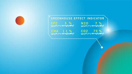 Illustration of ENSO (El Nino Southern Oscillation) which is a cycle of La Nina and El Nino causing climate change. Suitable for background and climate presentation material