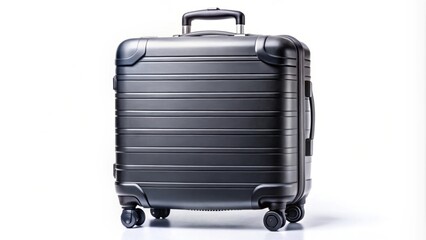 Modern luxury plastic black suitcase with sleek design and spacious interior compartments, luxury, modern