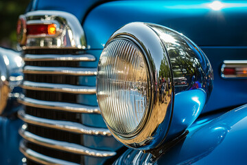 Vintage truck restored and polished for a car show