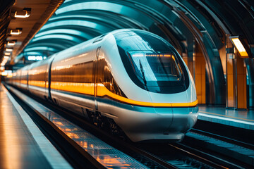 Fototapeta premium Magnetic levitation trains for rapid transit