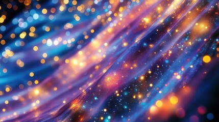 Naklejka premium Abstract Blurred Lights and Sparkles on Textured Purple and Blue Surface
