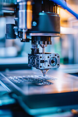 3D printer metal mechanism working element design during production in a factory