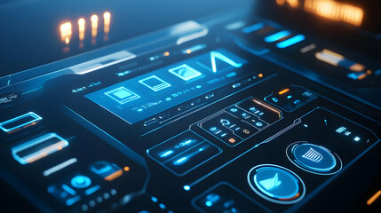 Futuristic Interface Design - 3D Illustration